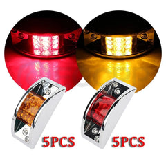 5X amber indicator trail light For Pickup Truck Lorry Peterbilt +5X red KOEEP [1]
