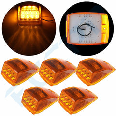 5pcs Amber 17LED Reflector Top Clearance Marker Lights for Kenworth Peterbilt 6B93BC-57 [1]