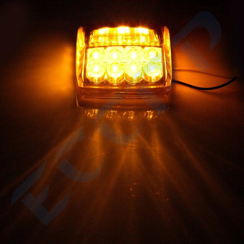 5pcs Amber 17LED Reflector Top Clearance Marker Lights for Kenworth Peterbilt 6B93BC-57 [2]