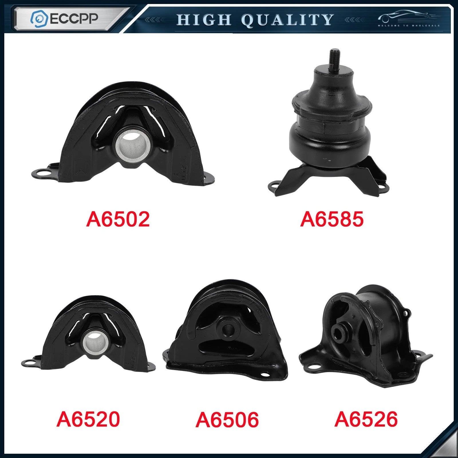 5x Engine Motor Mount FitS Honda CR-V 1997-2001 L4 2.0L A6506 A6526 Trans AT KOEEP [1]