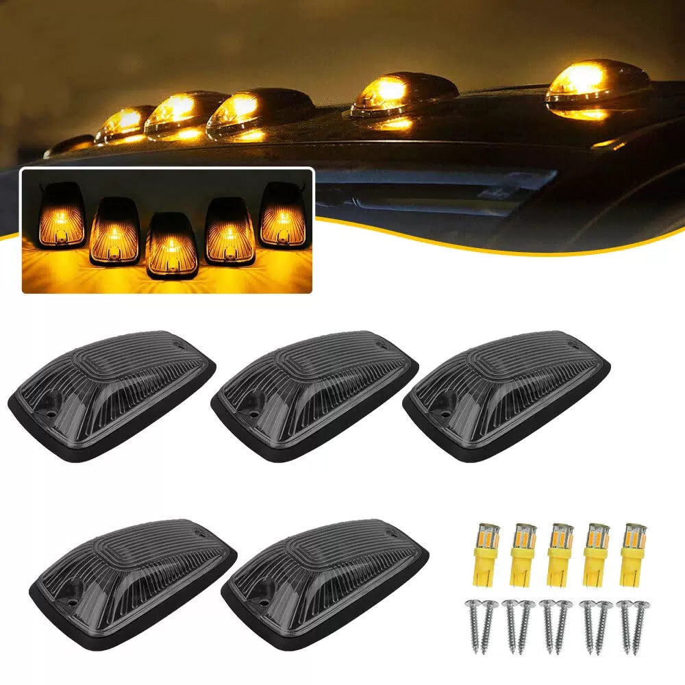 5x For 1988-2002 Chevy/GMC Pickup Trucks Roof Top Cab Lights Amber Marker Lights 6B93BC-57 [1]
