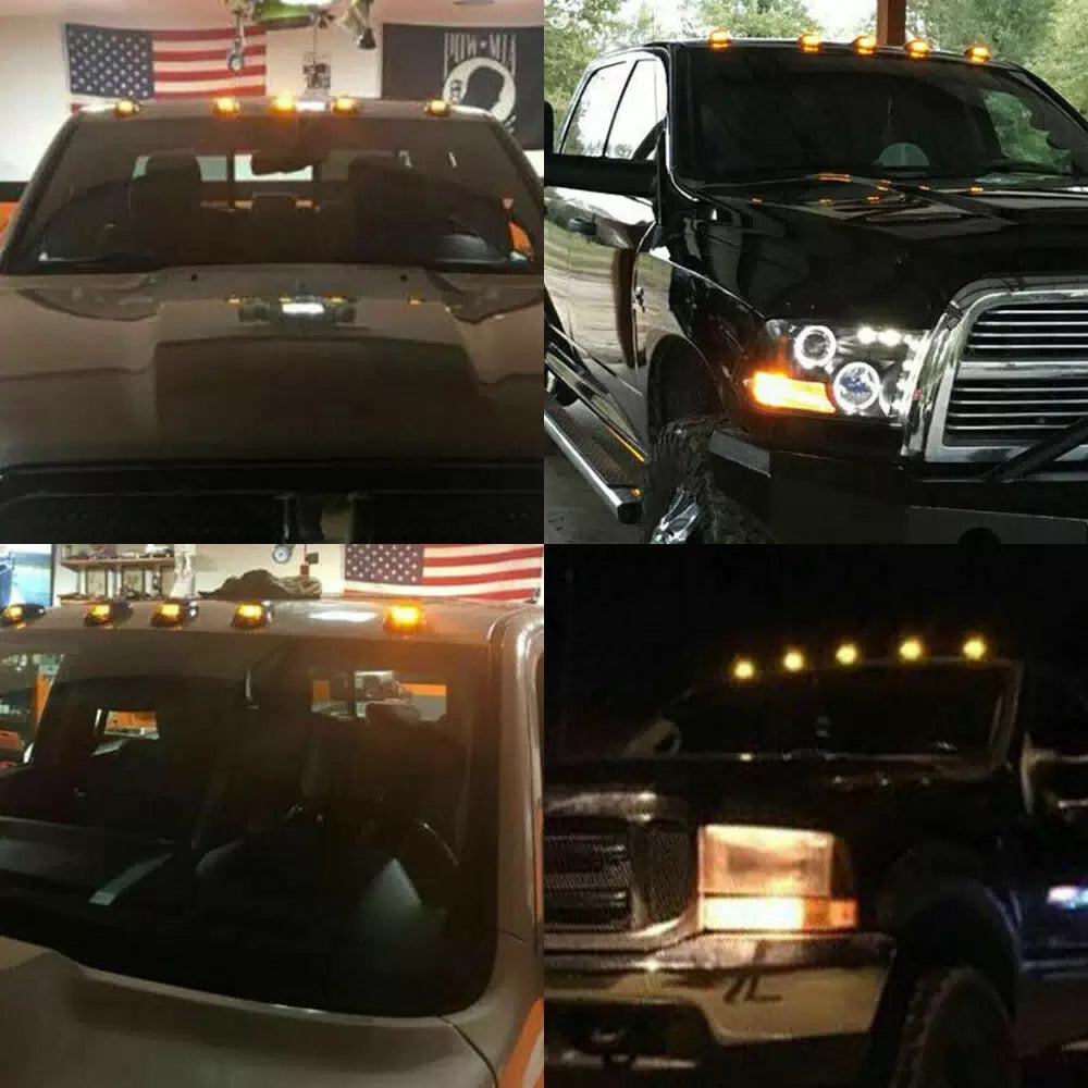 5x For 1988-2002 Chevy/GMC Pickup Trucks Roof Top Cab Lights Amber Marker Lights 6B93BC-57 [11]