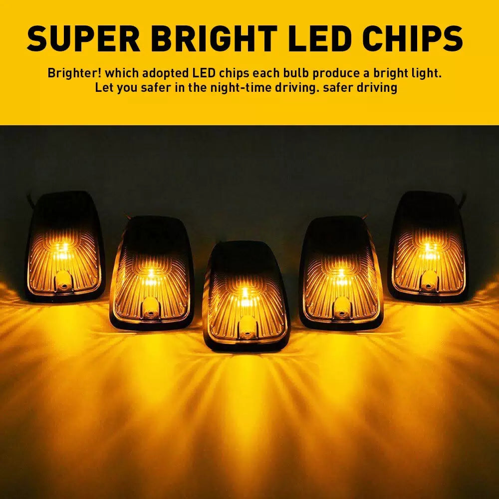 5x For 1988-2002 Chevy/GMC Pickup Trucks Roof Top Cab Lights Amber Marker Lights 6B93BC-57 [4]