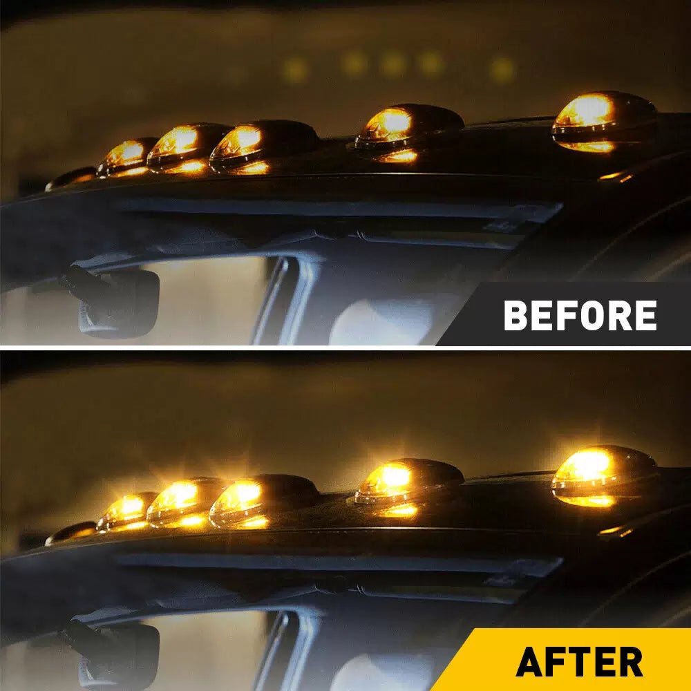 5x For 1988-2002 Chevy/GMC Pickup Trucks Roof Top Cab Lights Amber Marker Lights 6B93BC-57 [8]