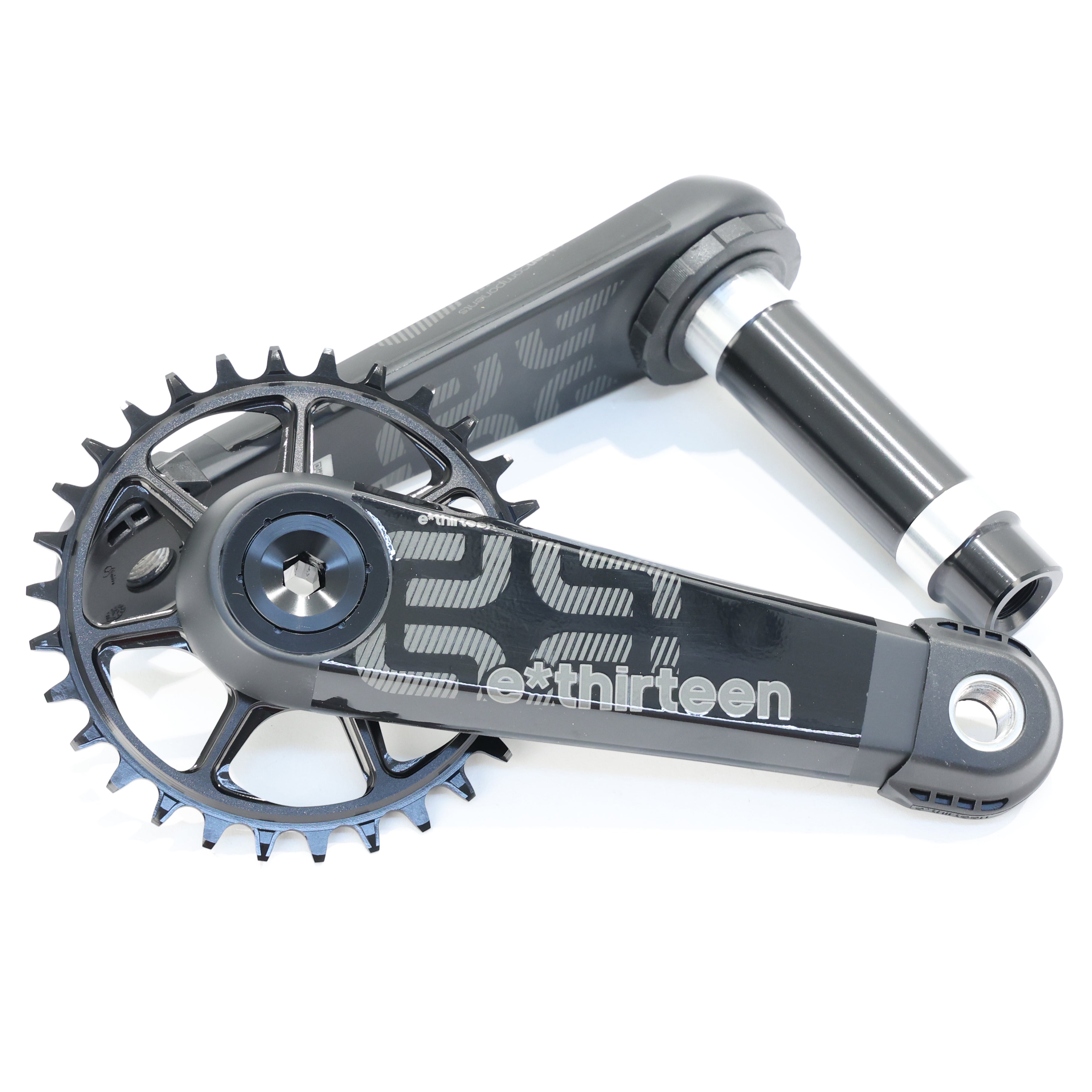 e*thirteen LG1 Race Carbon Crankset, 170mm x 73mm, 30mm Spindle, 30T, 55mm CL 6B93BC-57