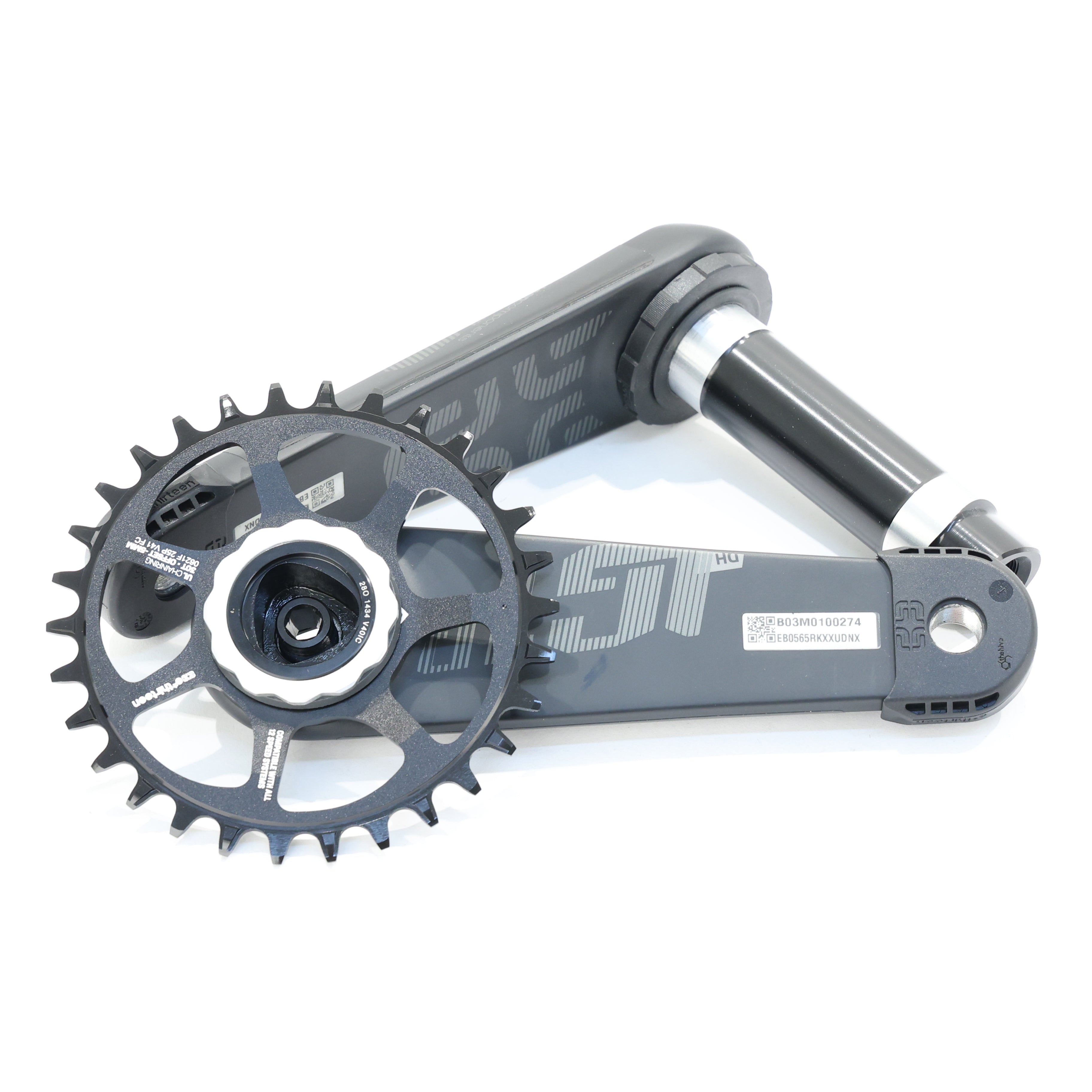 e*thirteen LG1 Race Carbon Crankset, 170mm x 73mm, 30mm Spindle, 30T, 55mm CL 6B93BC-57