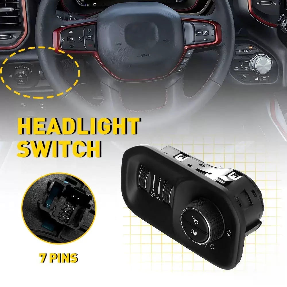 68156061AD Headlight Lamp Switch Control Button for 2019-24 RAM 1500 2500 3500 A 6B93BC-57 [1]