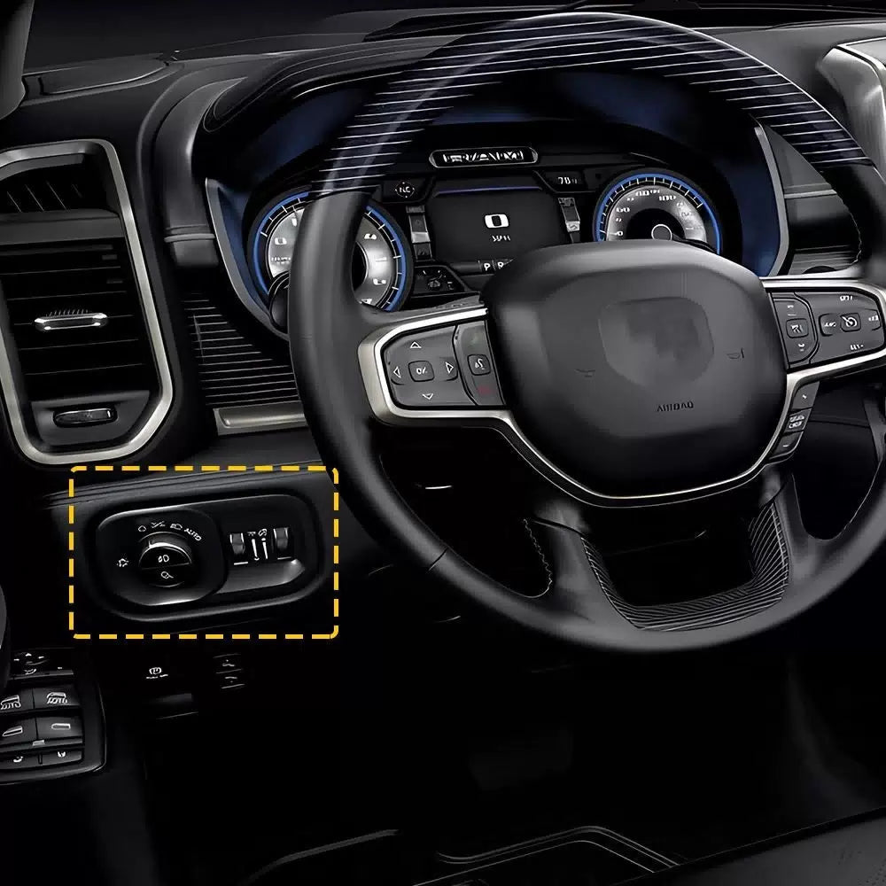 68156061AD Headlight Lamp Switch Control Button for 2019-24 RAM 1500 2500 3500 A 6B93BC-57 [9]