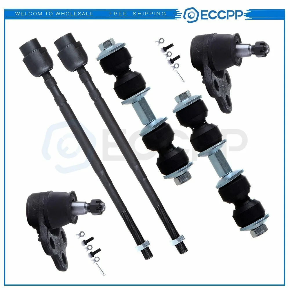 6PCS Front Lower Ball Joints Sway Bars Inner Tie Rods For Buick Allure Century KOEEP [1]