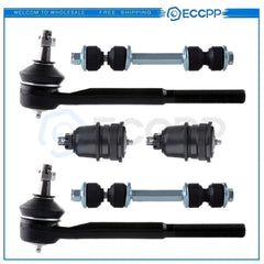 6PCS Front Outer Tie Rod Sway Bar Links Lower Ball Joints Fits Chevrolet Pontiac KOEEP [1]