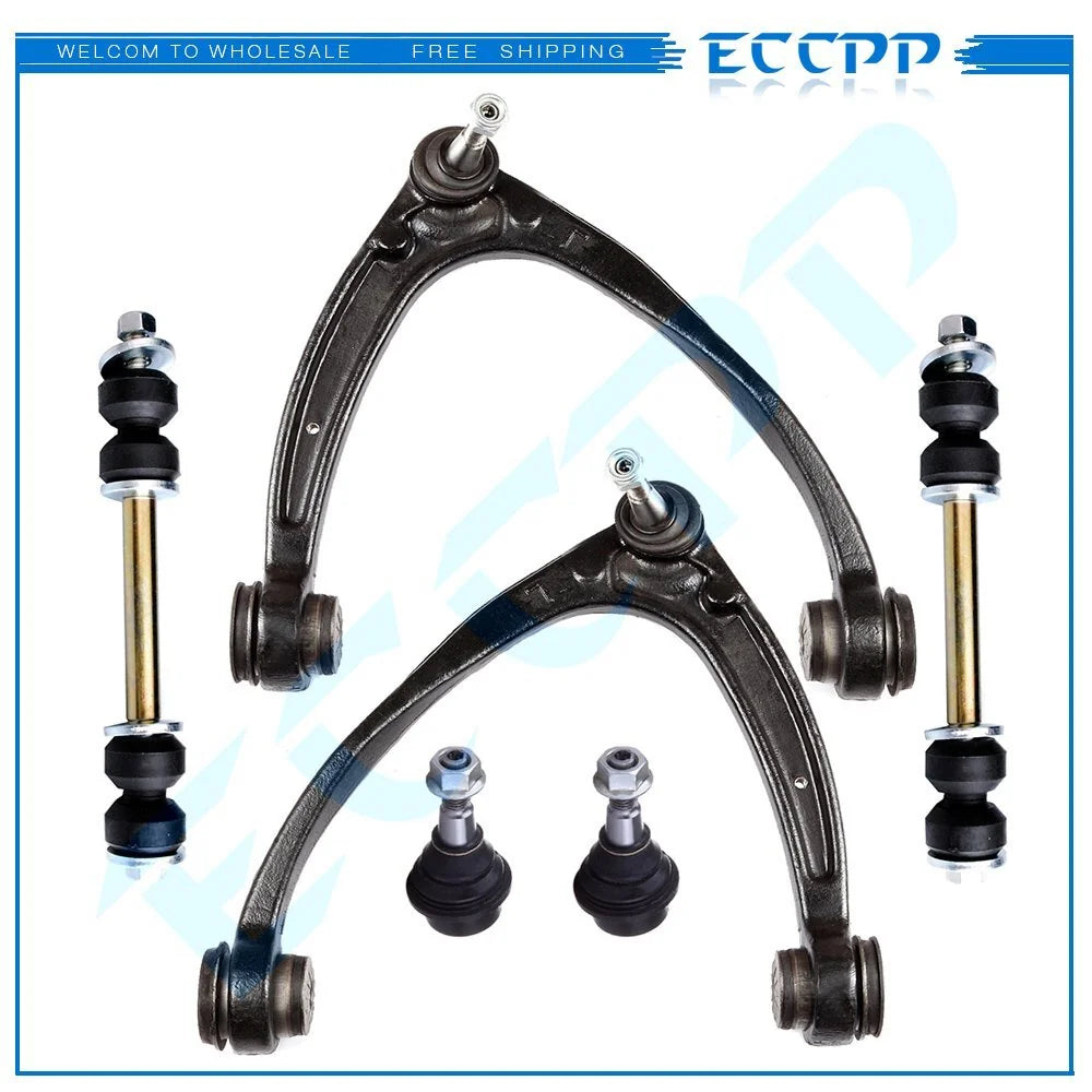 6Pc Kit Front Upper Control Arm Ball Joint Sway Bar Kit For Cadillac Chevy GMC KOEEP [1]
