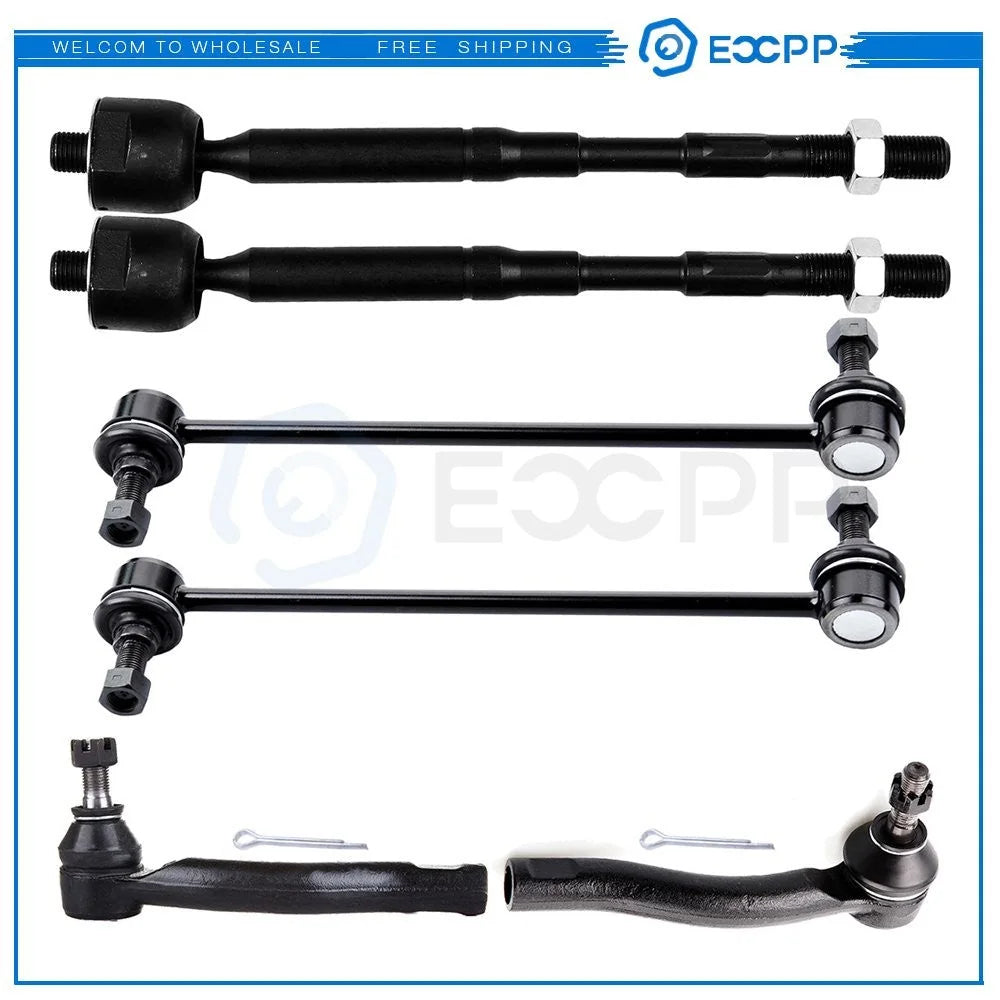 6Pcs For 2003-2008 Toyota For Corolla Front Inner Outer Tie Rods Sway Bars Kit KOEEP [1]
