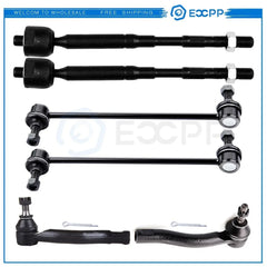 6Pcs For 2003-2008 Toyota For Corolla Front Inner Outer Tie Rods Sway Bars Kit KOEEP [1]