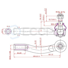 6Pcs For 2003-2008 Toyota For Corolla Front Inner Outer Tie Rods Sway Bars Kit KOEEP [3]