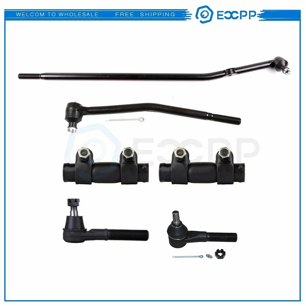 6Pcs For Ford E150 Van Steering Front Outer Inner Tie Rod Adjusting Sleeves 6B93BC-57 [1]