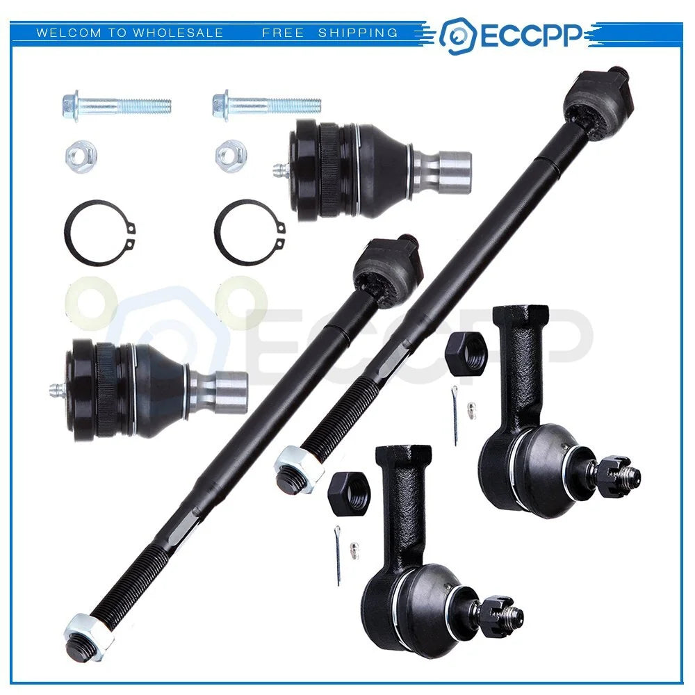 6Pcs Front Lower Ball Joints Tie Rods Steering Fits 2001-2005 Chrysler Sebring KOEEP [1]