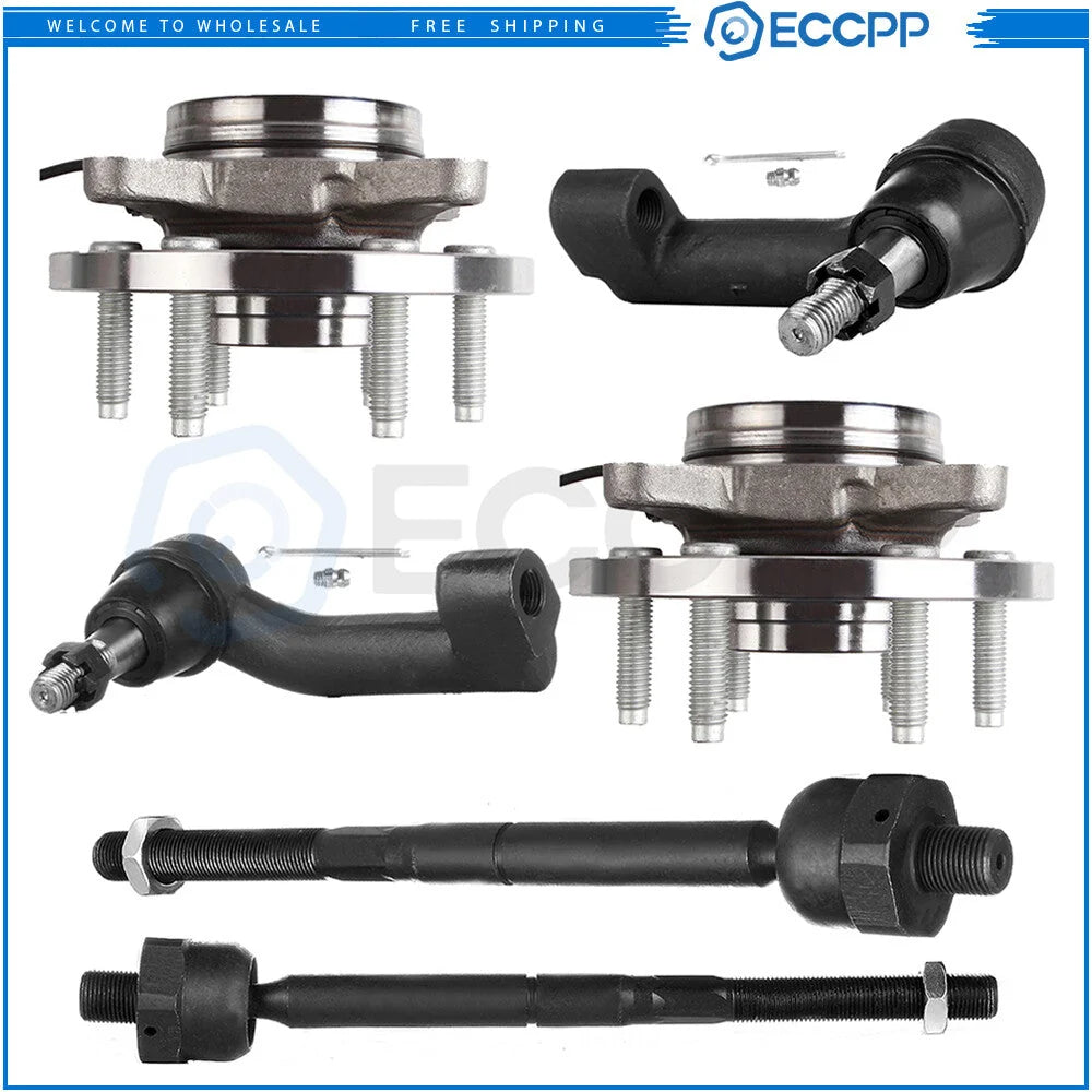 6Pcs Front Steering Tie Rod End Link For 2007 08 09 10 11-2012 Ford Expedition KOEEP [1]