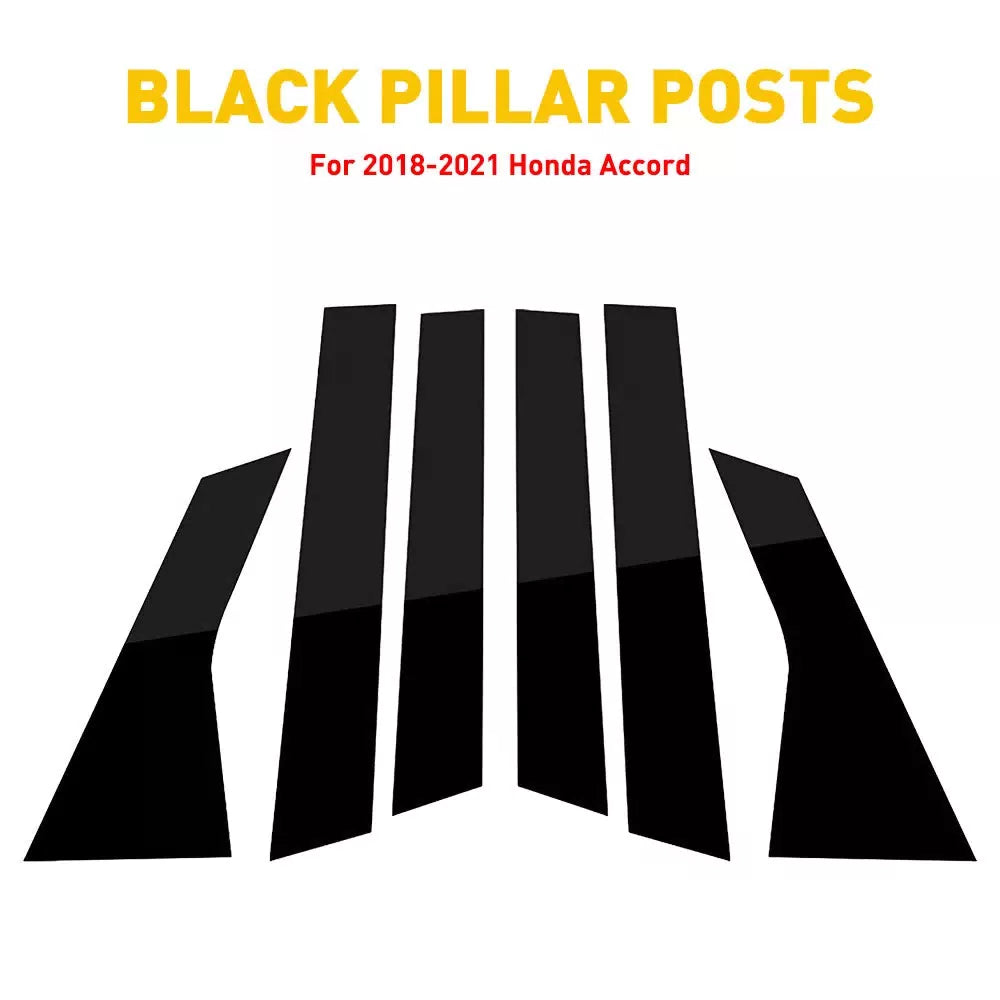 6Pcs Pillar Post For 2018-2021 Honda Accord Door Trim Cover Car Auto Accessories 6B93BC-57 [8]