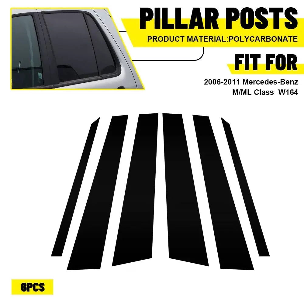 6Pcs Pillar Posts Door Window Trim For Mercedes Benz ML350 ML550 W164 2006-2011 6B93BC-57 [1]