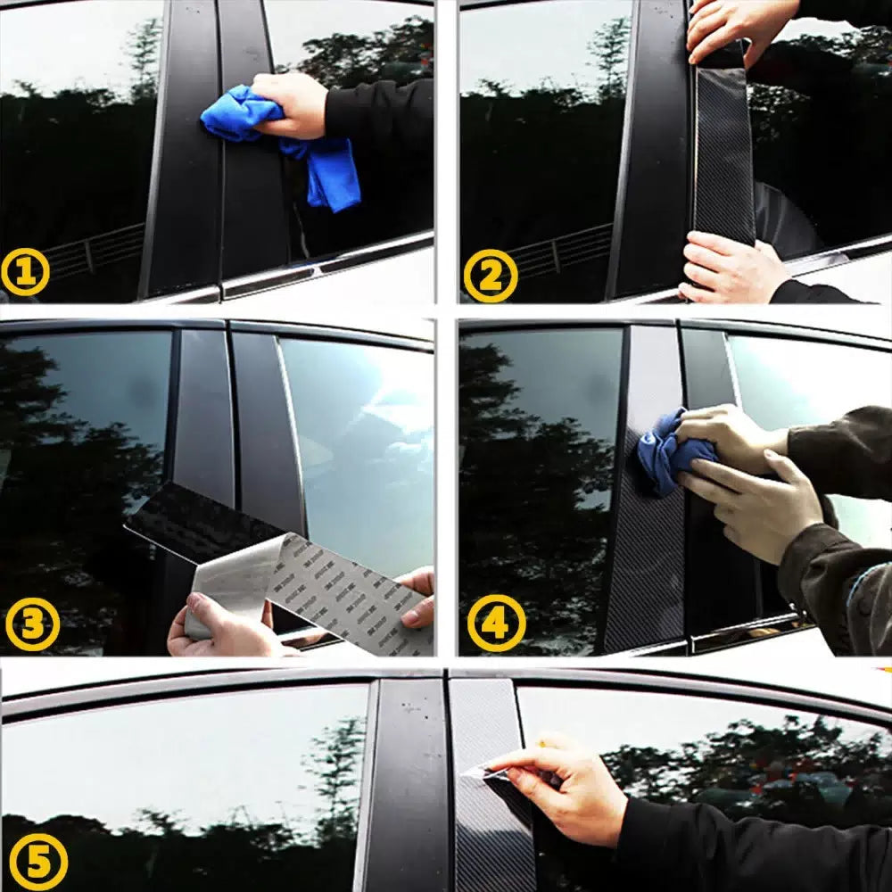 6X Black Pillar Post For 2011-2021 Dodge Charger Trim Door Cover Car Accessories 6B93BC-57 [2]