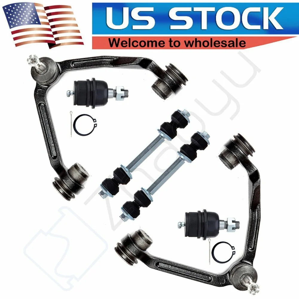 6X For 98-02 Lincoln Navigator 4WD Front Upper Control Arms Ball Joints Sway Bar KOEEP [1]