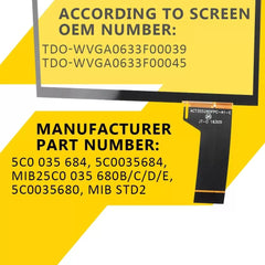6.5" Touch Screen Digitizer 40 Glass Pin Fits For 2012-2018 Volkswagen Golf R US 6B93BC-57 [3]
