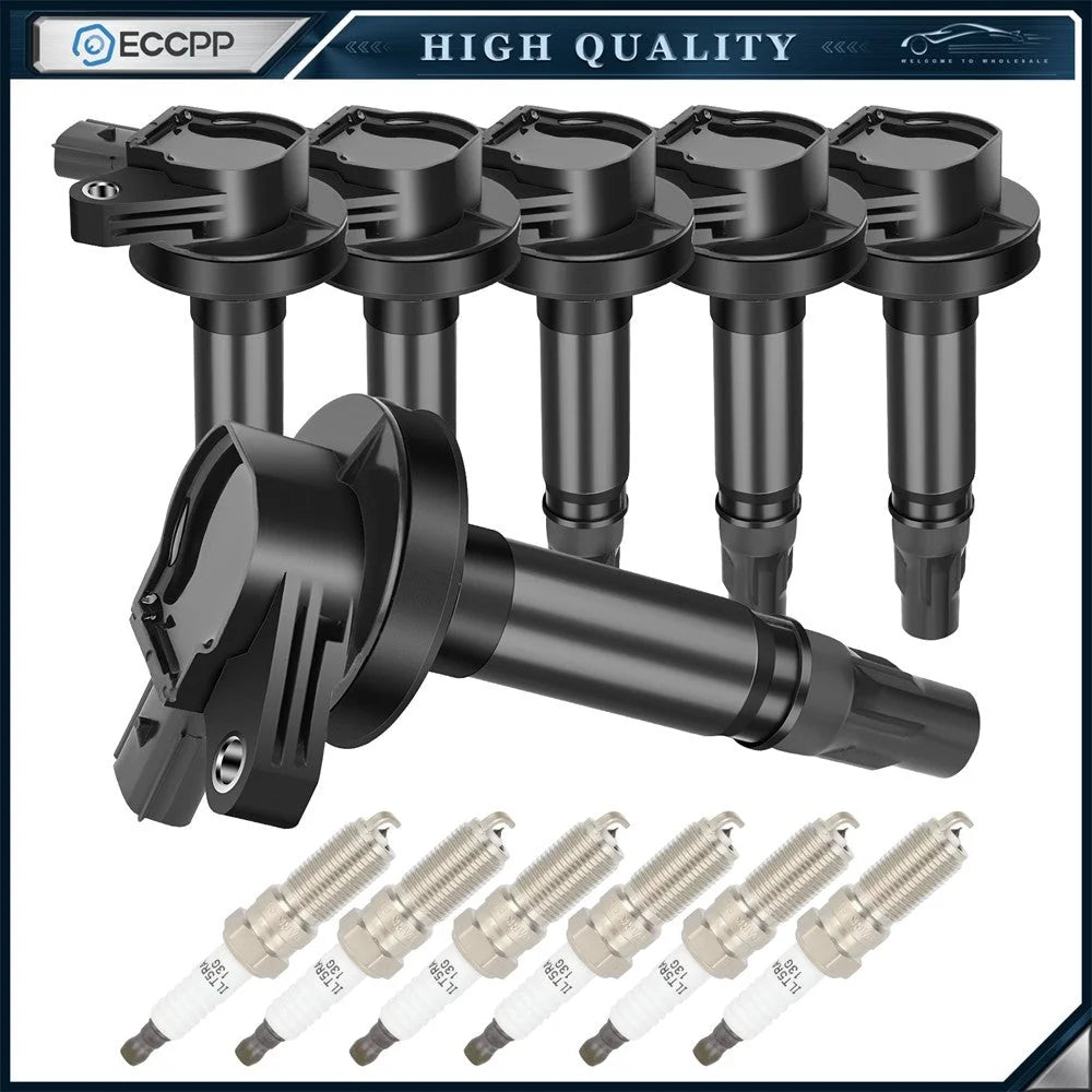 6 For 3.5L V6 Edge Explorer Flex 3.7L F-150 Mustang Ignition Coil Spark Plugs KOEEP [1]
