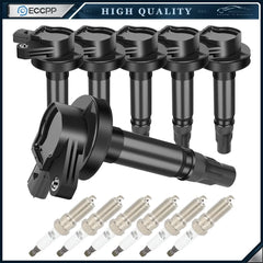 6 For 3.5L V6 Edge Explorer Flex 3.7L F-150 Mustang Ignition Coil Spark Plugs KOEEP [1]
