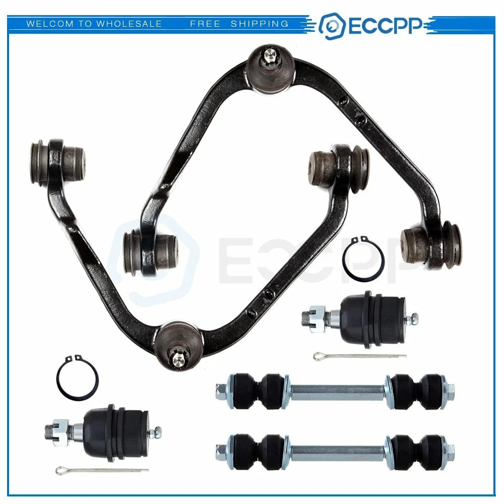 6 Front Ball Joints Control Arms Sway Bars Kit For 1997-2002 Ford Expedition 2WD KOEEP [1]