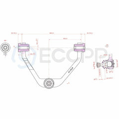 6 Front Ball Joints Control Arms Sway Bars Kit For 1997-2002 Ford Expedition 2WD KOEEP [3]