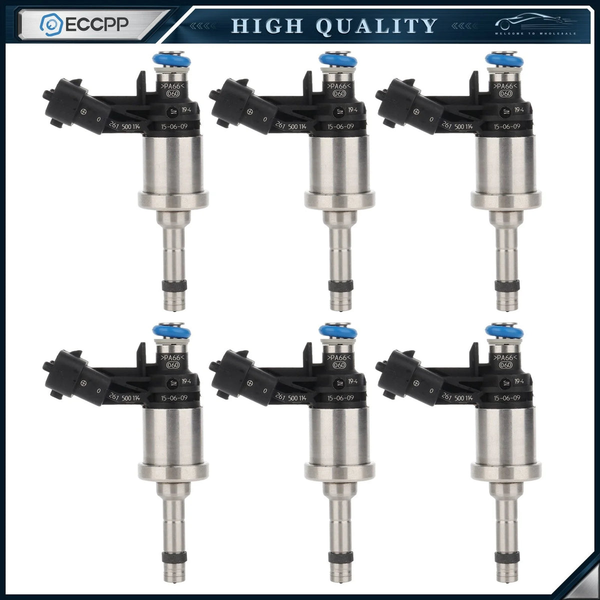 6 Fuel Injectors For GMC Acadia Chevrolet Traverse Cadillac CTS Buick Lacrosse KOEEP [1]