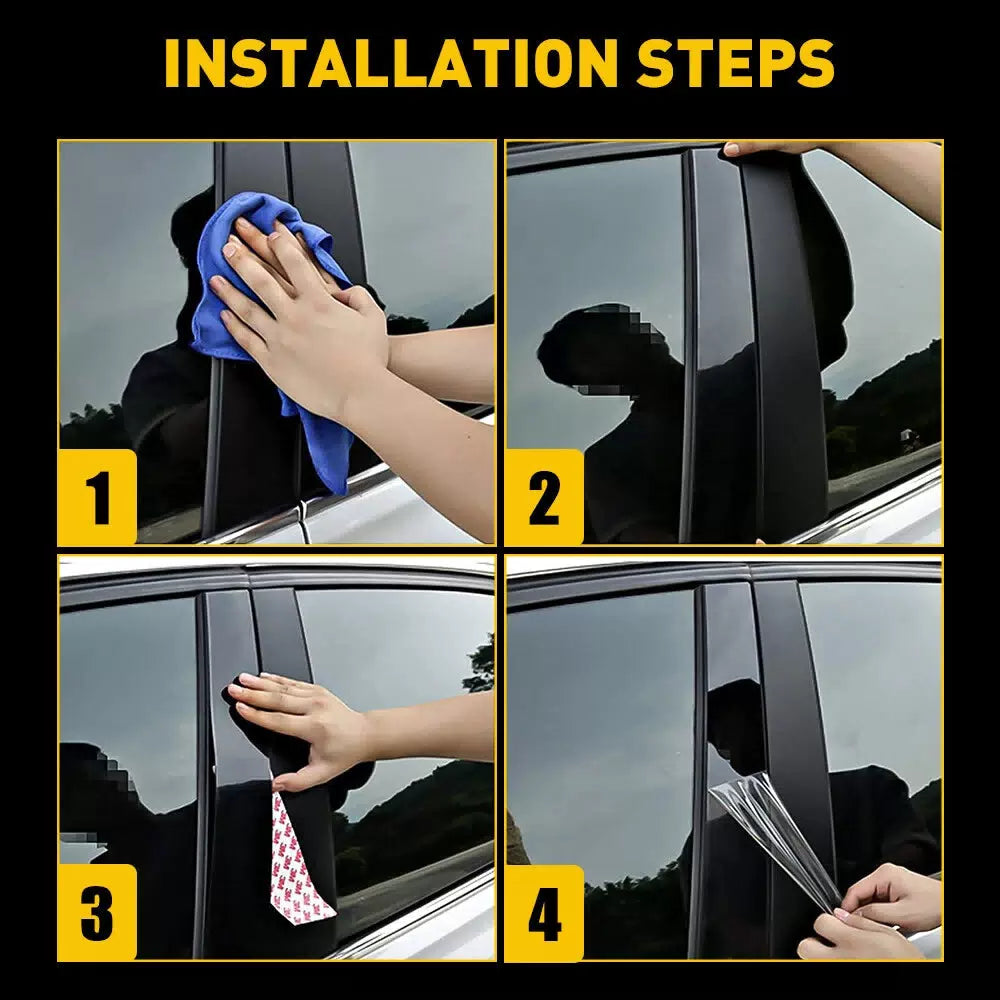 6pc Glossy Pillar Posts Door Trim For Chevrolet Malibu 2016-2021 US Stock EOA 6B93BC-57 [4]