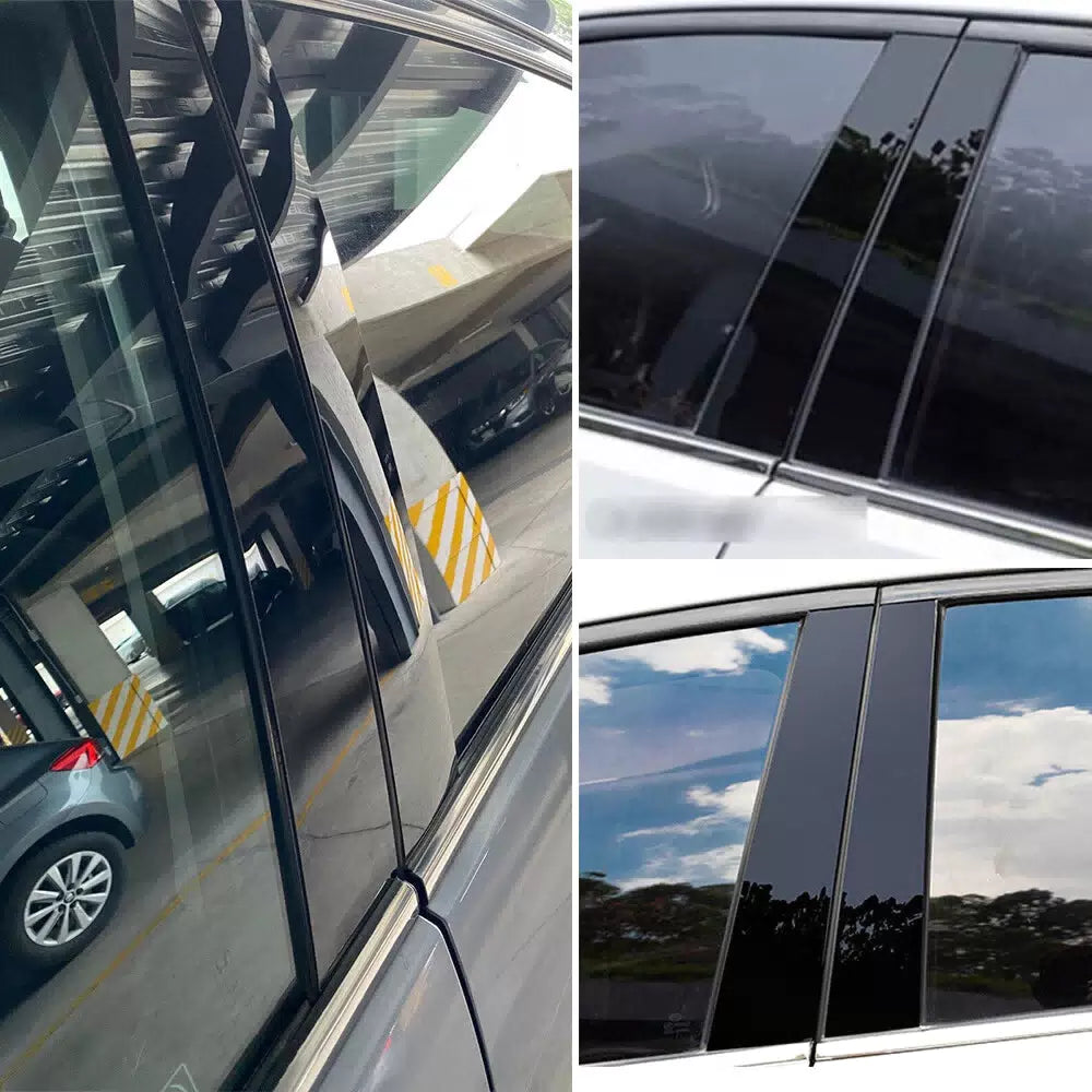 6pc Glossy Pillar Posts Door Trim For Chevrolet Malibu 2016-2021 US Stock EOA 6B93BC-57 [6]