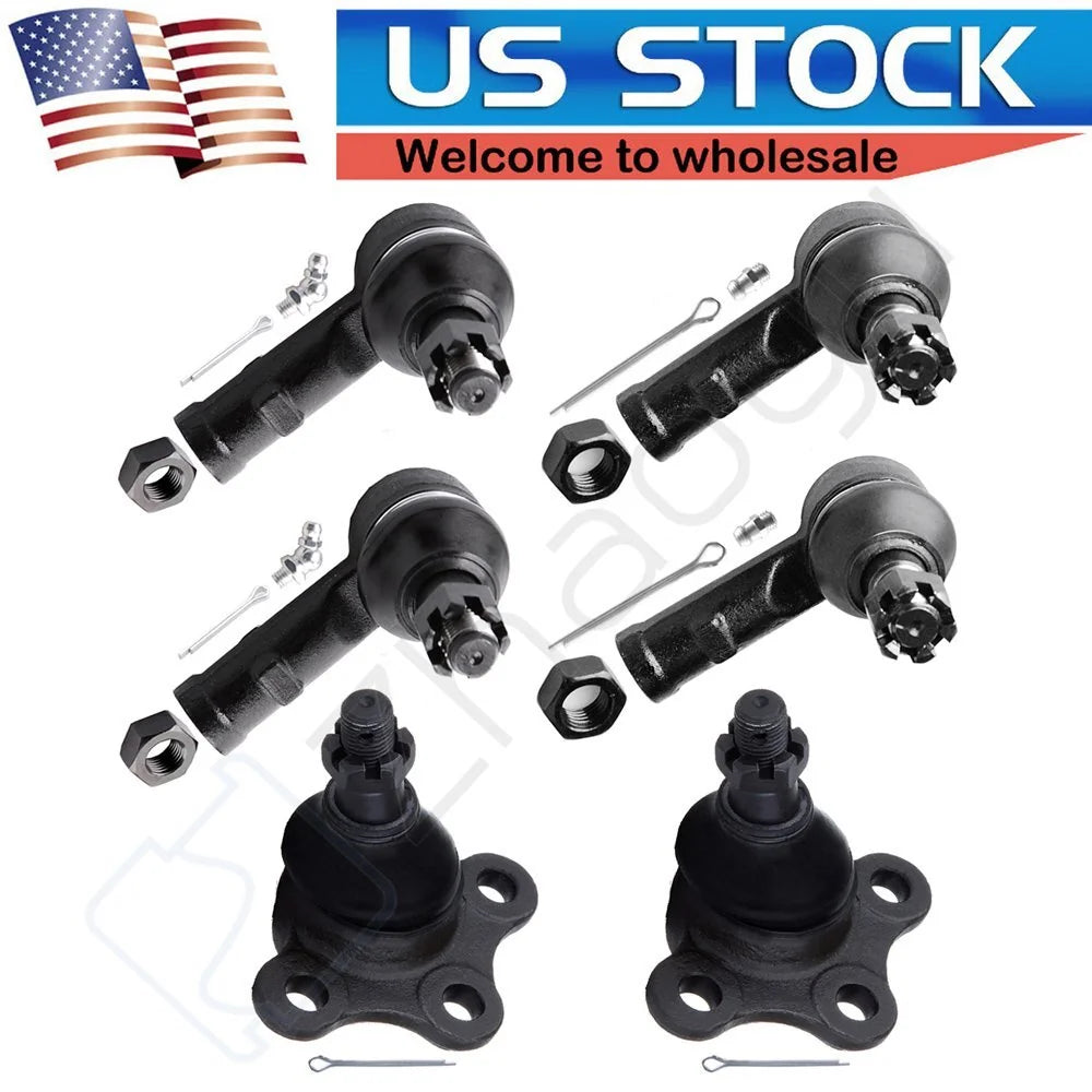 6pcs For 1996-1999 Isuzu Acura SLX Front Inner Outer Tie Rods Upper Ball Joint KOEEP [1]