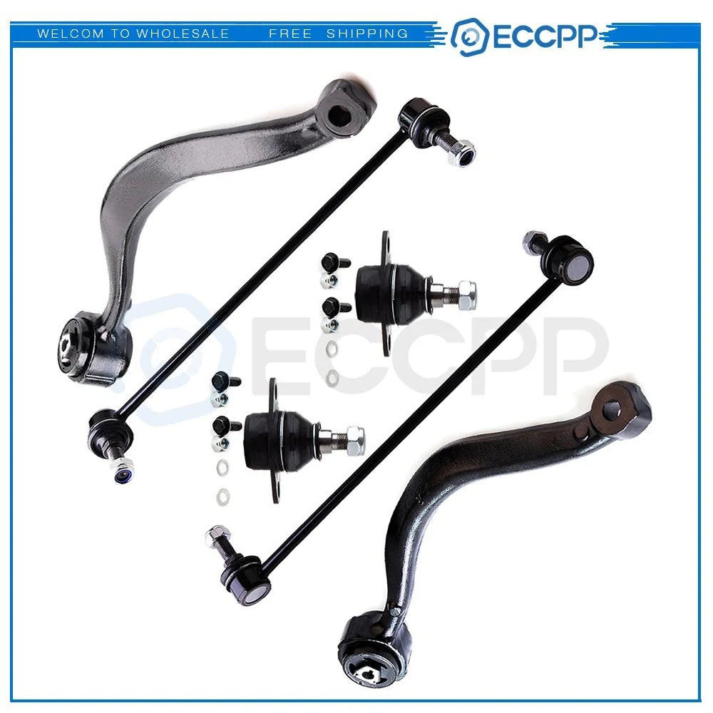 6pcs For 2000-2003 BMW X5 Front Lower Control Arm Ball Joints Sway Bar Links Kit KOEEP [1]