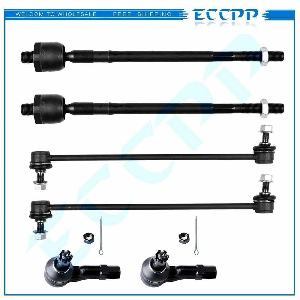 6pcs For 2001-2004 2005 2006 Mazda MPV Front Inner Outer Tie Rods Sway Bar Links KOEEP [1]