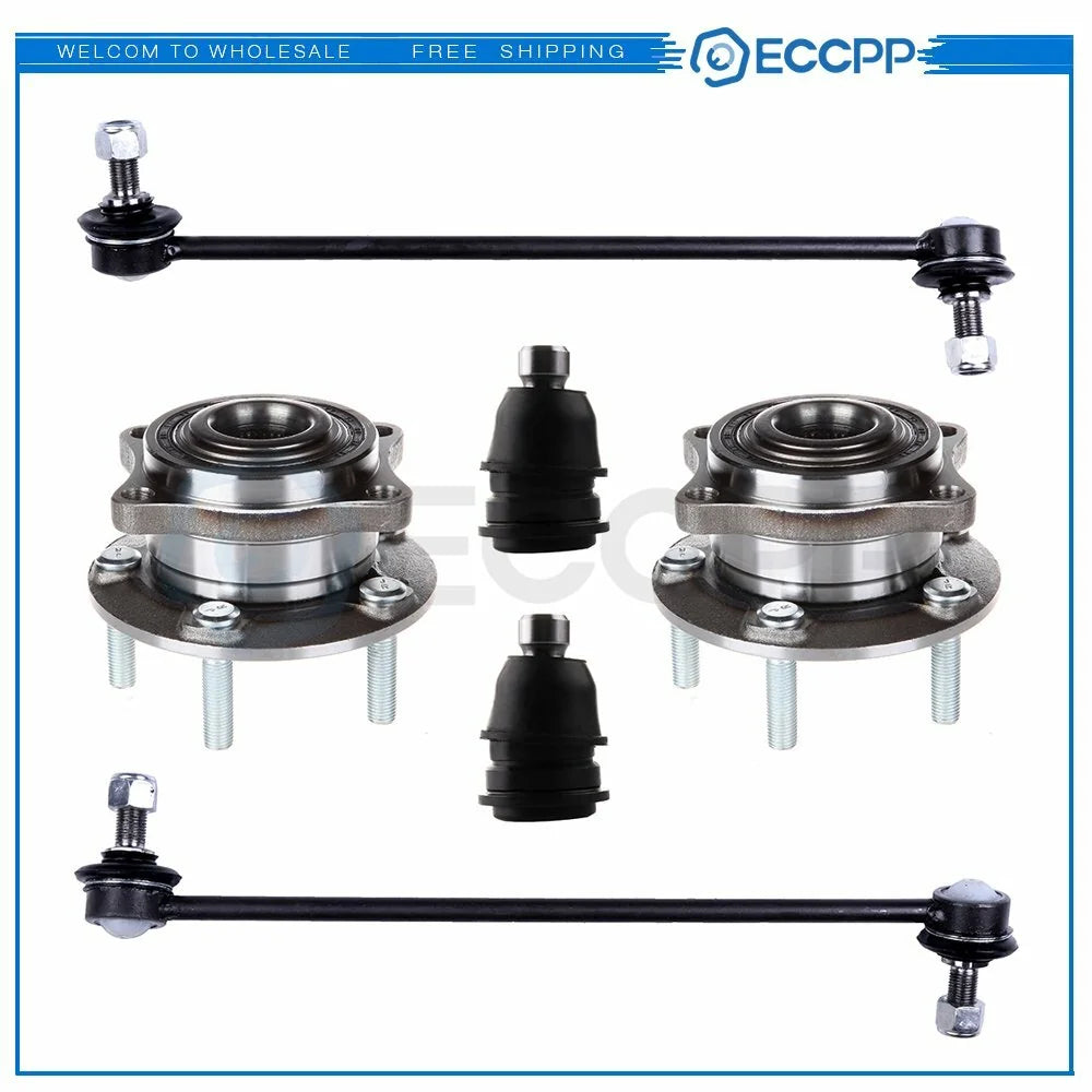 6pcs For 2007-2012 Hyundai Front Wheel Hub & Bearing Assembly + Suspension Parts KOEEP [1]