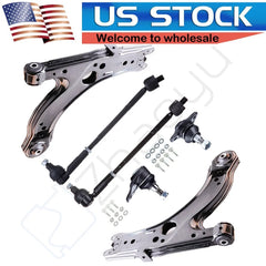6pcs Front Control Arms Tie Rod Ends For Volkswagen Beetle Golf Jetta 1998-2007 KOEEP [1]