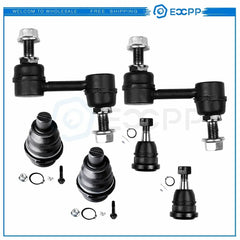 6pcs Front Sway Bar Links Upper Lower Ball Joints For 04-15 Nissan Titan Armada KOEEP [1]