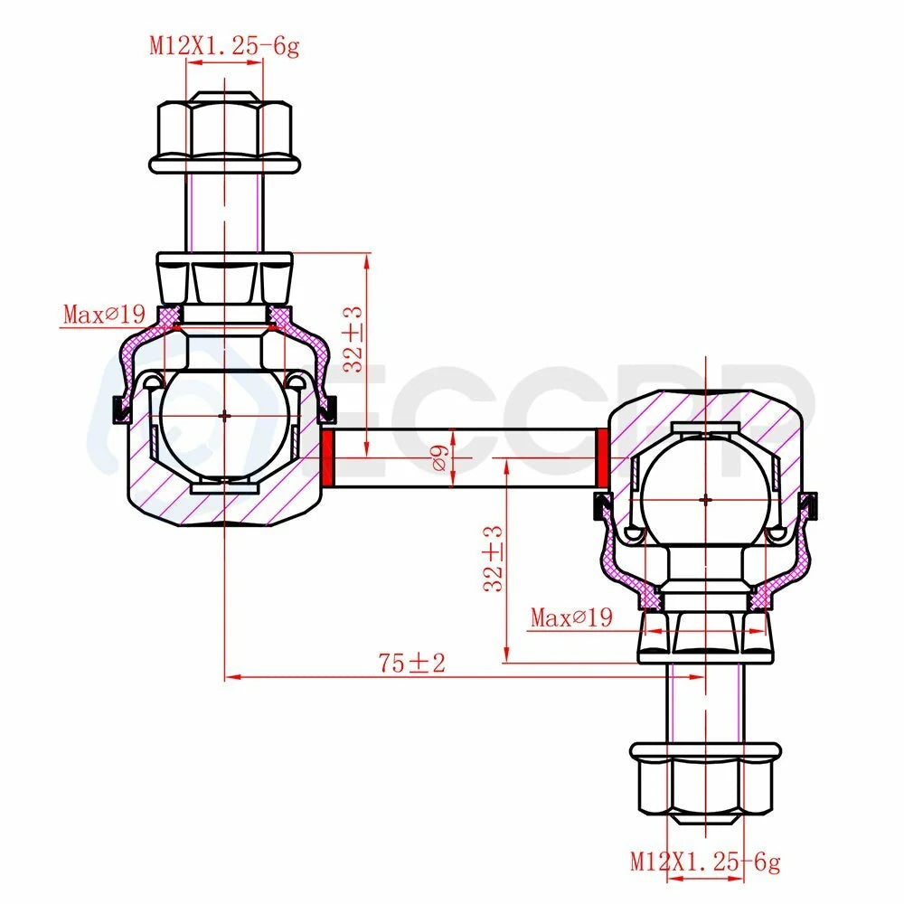 6pcs Front Sway Bar Links Upper Lower Ball Joints For 04-15 Nissan Titan Armada KOEEP [3]