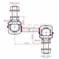 6pcs Front Sway Bar Links Upper Lower Ball Joints For 04-15 Nissan Titan Armada KOEEP [3]