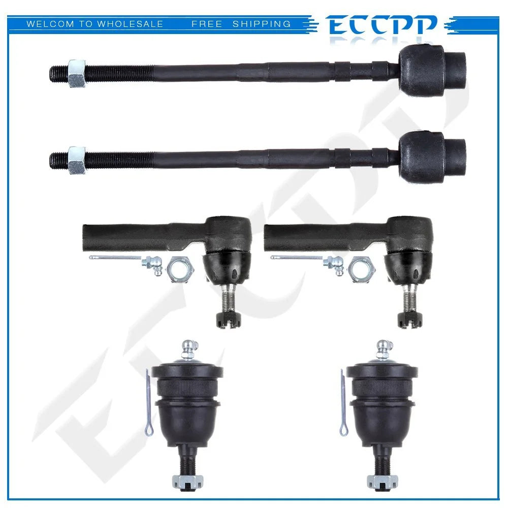 6pcs Front Tie Rod Ends Ball Joints For Buick LeSabre Oldsmobile 88 Bonneville 6B93BC-57 [1]
