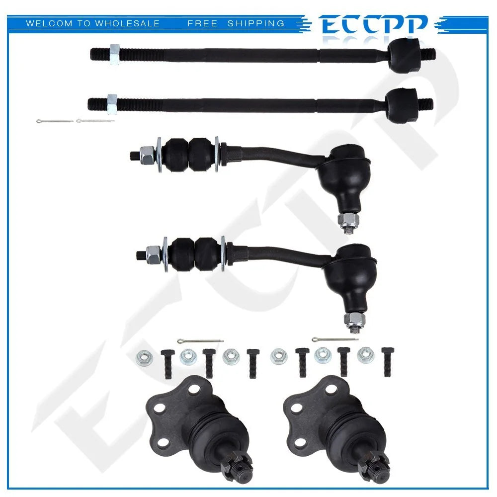 6pcs Front Tie Rod Ends Ball Joints For Dodge Dakota Durango SLT 1997-1999 KOEEP [1]
