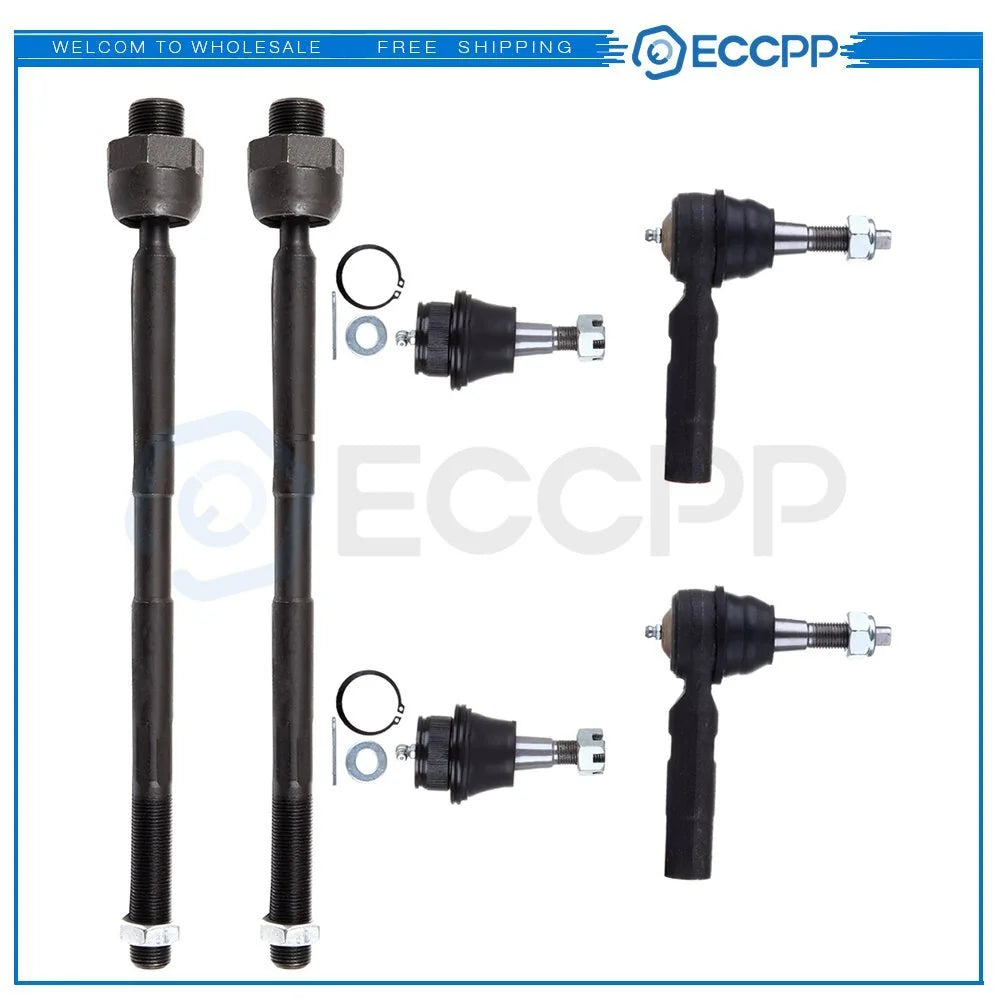 6pcs Front Tie Rod Ends Ball Joints For Dodge Ram 1500 Laramie SLT 2002-2005 KOEEP [1]