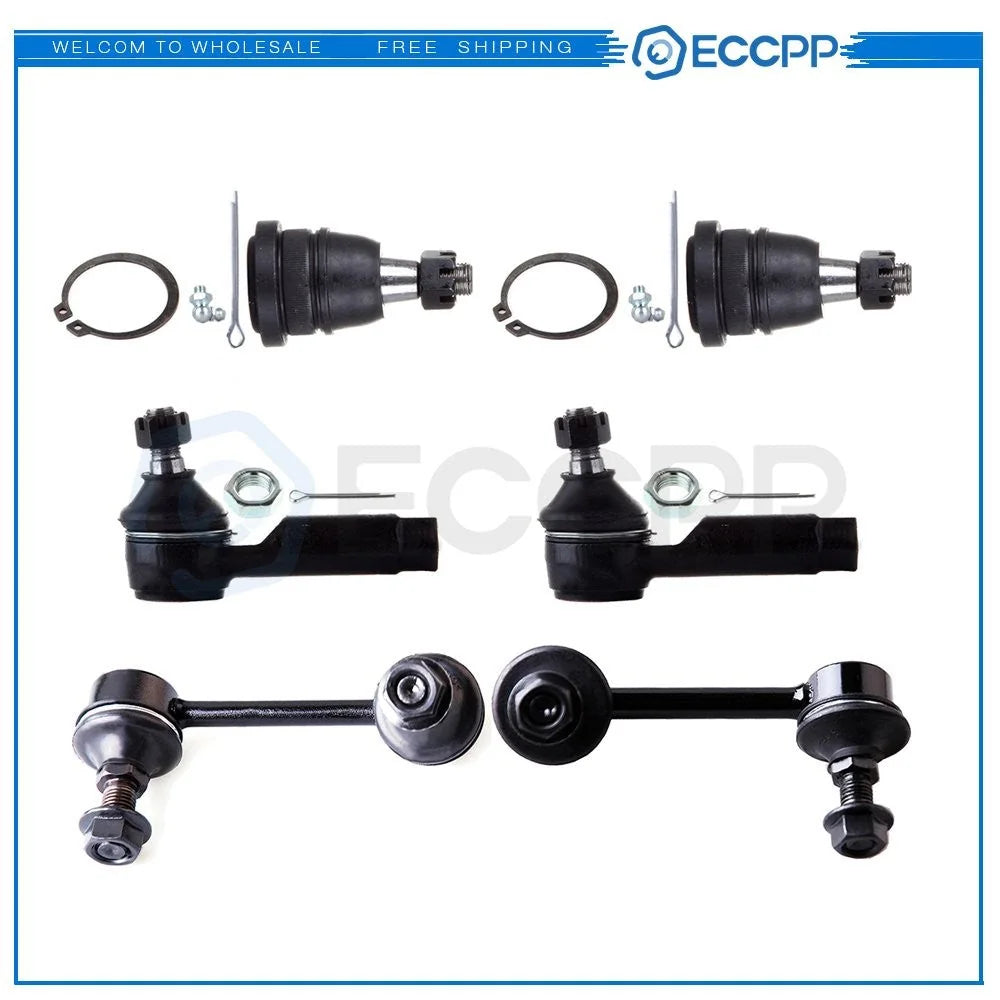6pcs Front Tie Rod Ends Ball Joints For Nissan Maxima Infiniti I30 I35 2000-2004 KOEEP [1]
