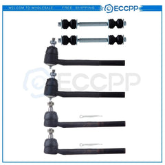 6pcs Front Tie Rod Ends Sway Bars For Chevy S10 Blazer GMC Sonoma Jimmy KOEEP [1]