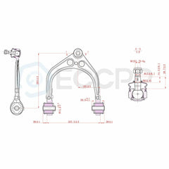 6pcs Front Upper Lower Control Arm For Chrysler 300 Dodge Charger Challenger 6B93BC-57 [2]