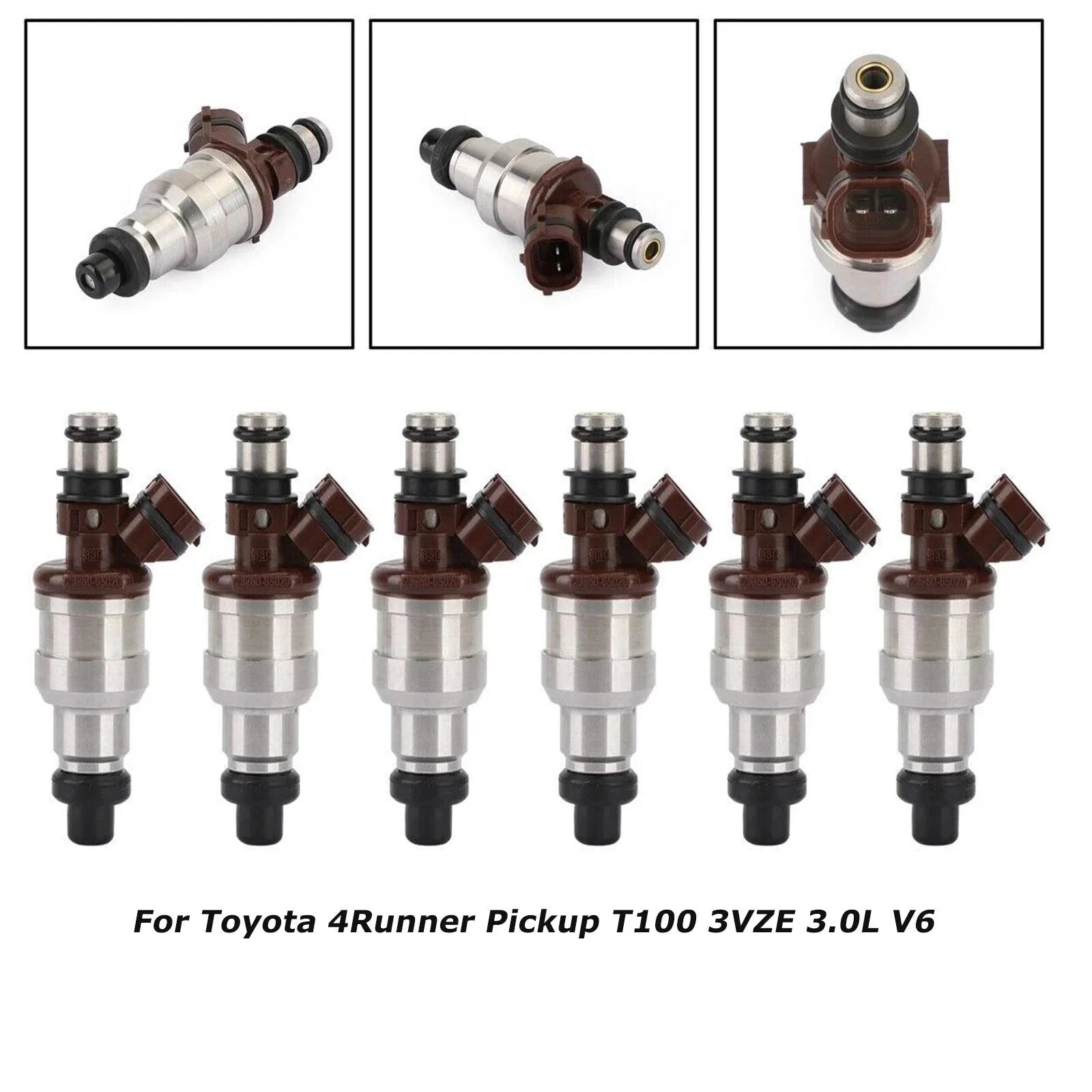 6pcs Fuel Injectors 23250-35040 For Toyota 4Runner Pickup T100 3VZE 3.0L V6 6B93BC-57 [1]