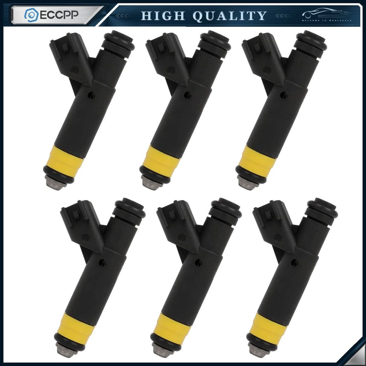 6pcs Fuel Injectors For Ford F-150 2002 2003 4.2L Ford Mustang 1999-2001 3.8L KOEEP [1]