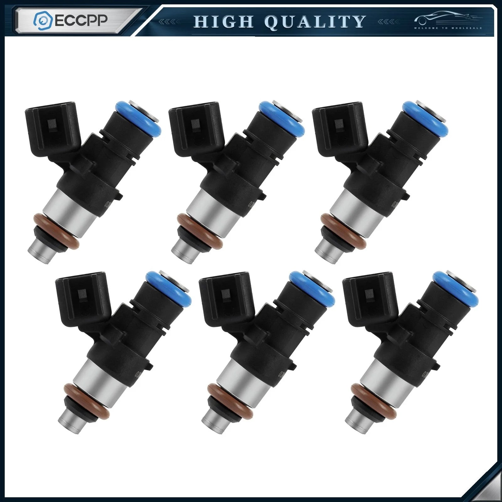 6pcs Fuel Injectors For Ford F-150 2015-2017 3.5L Ford Mustang 2011-2017 3.7L KOEEP [1]